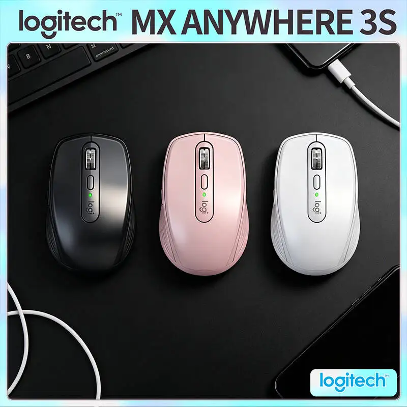 Logitech MX Anywhere 3S Wireless Mouse - 8K DPI, MagSpeed Scroll, Quiet Clicks, Office & Travel Use, Multi-Device Connectivity