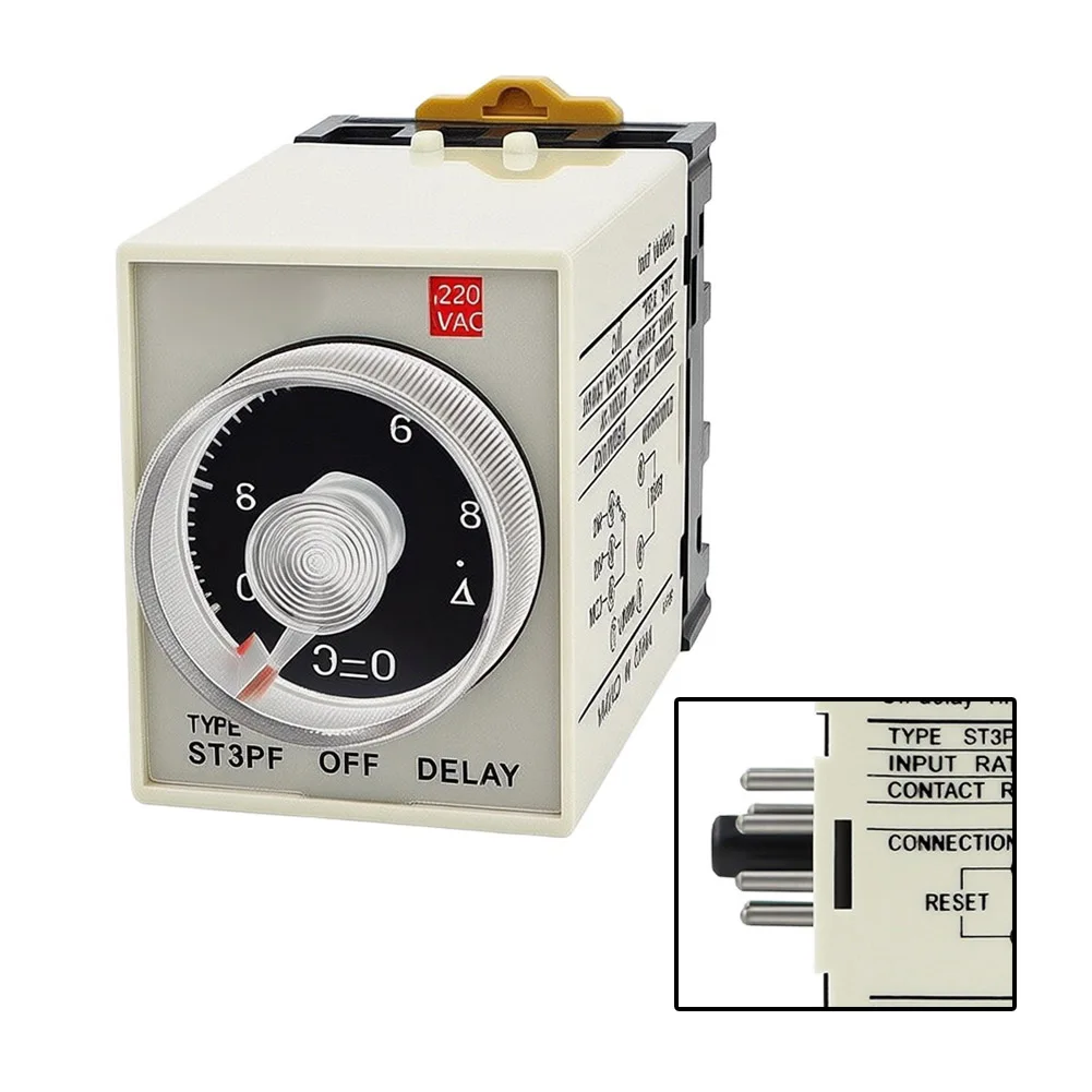 DC24V Time Switch ST3PF Delay Controller For Safe Power Loss Protection Industrial Grade Reliability Compact Installation Design