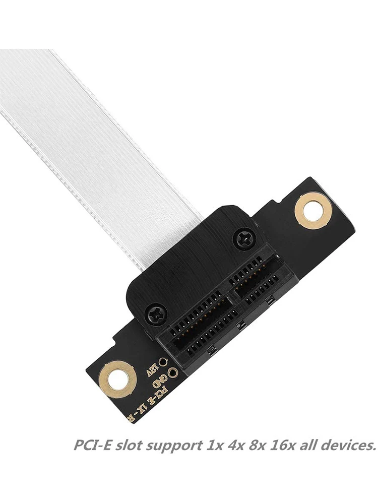 Gen 4 X1 kabel Riser podwójny 90 stopni kątowy PCIe 4.0x1 do x1 przedłużacz PCI Express 4.0 1x karta rozszerzająca wstążka Extender