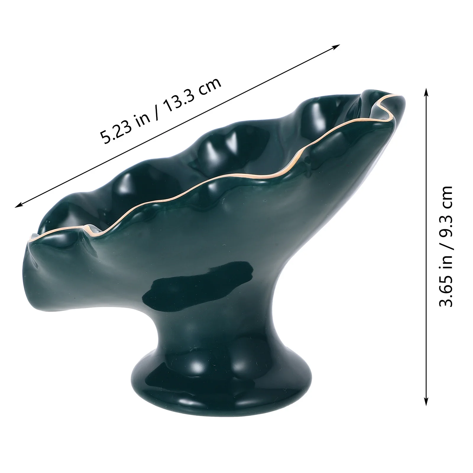 

Self Draining Soap Holder Wear-resistant Ceramic Tray Decorative Dish for Kitchen