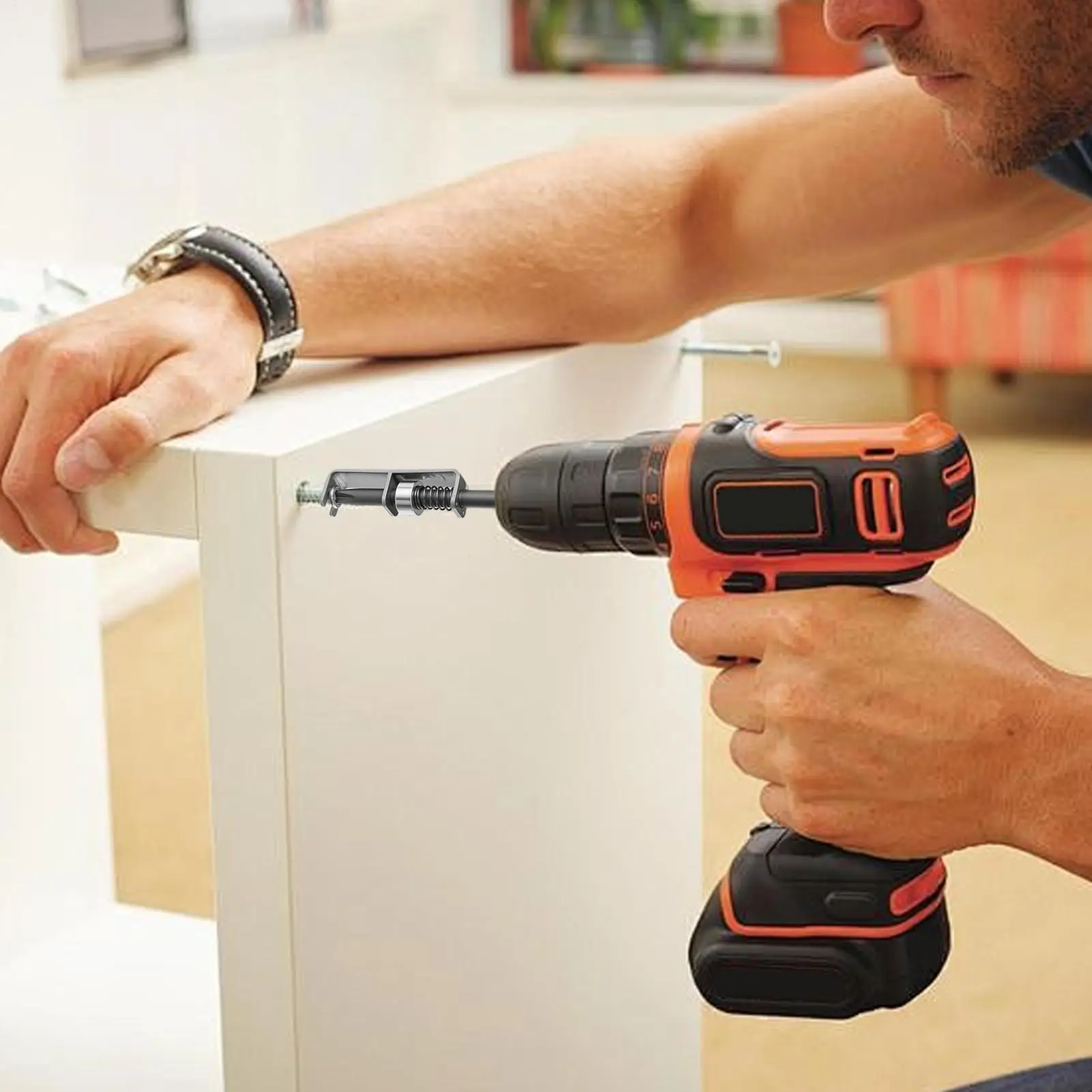 Magnetic Screw Holder For Drill 2 Pieces Spring-Loaded Furniture Repair Accessories Screw Gripper Tool For Electricians