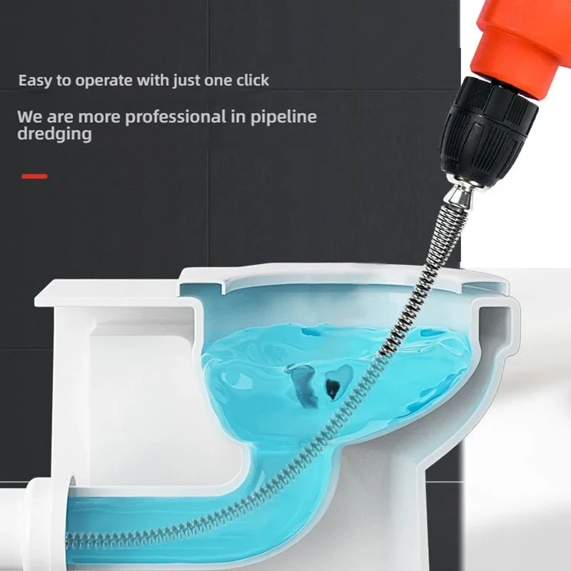 

1/1.5/2.5/3.5/5 Meter Drain Cleaner 10mm Dia Pipe Spring Anti-Rust Sewer Sink Basin Pipeline Clogged Remover Cleaning Tool