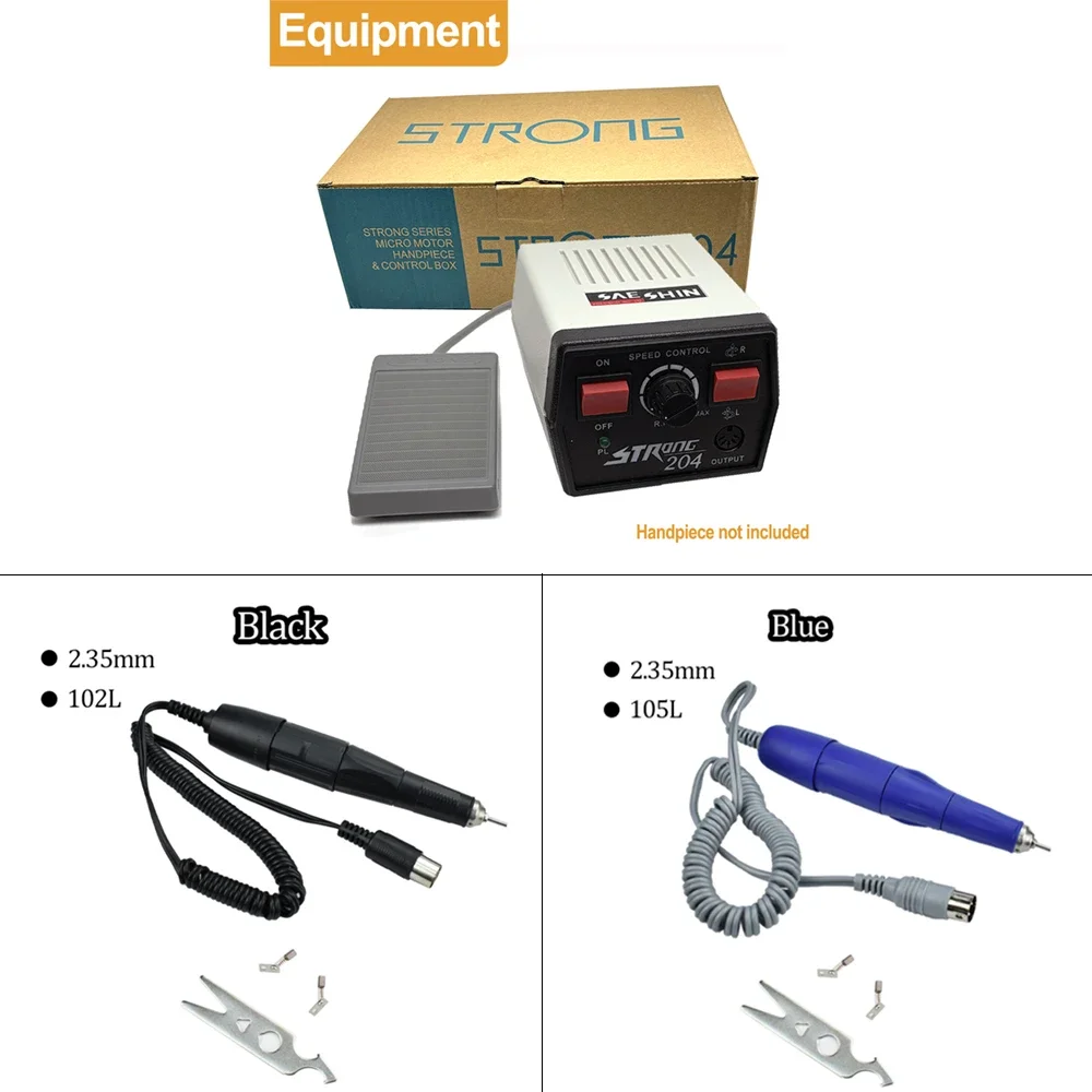 

35000Rpm Dental Micro Motor Electric Drill Machine 35000Rpm Strong 204 for Machine Sanding Grinding Device Tool