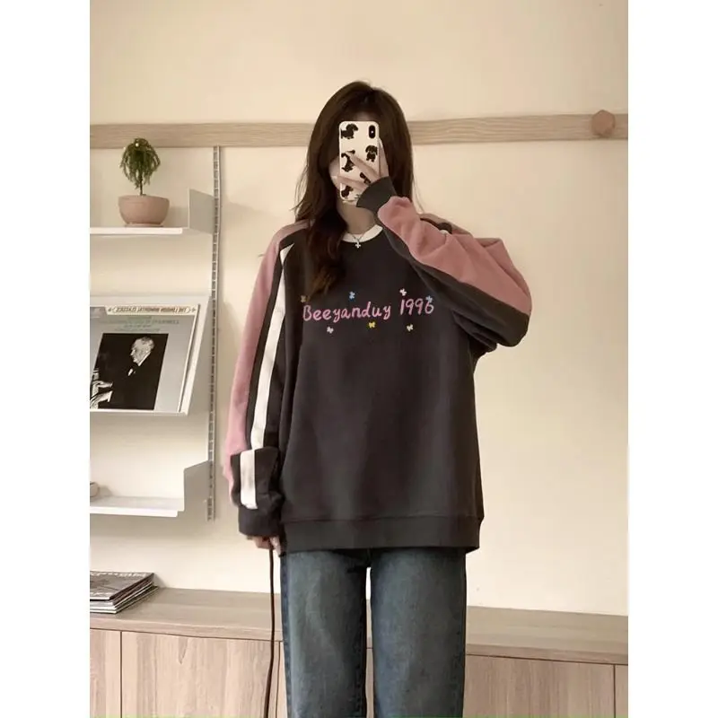 بلوزات امرأة شوجو فتاة الجمالية زمم تنفس رشاقته الرياضة التنقل سميكة فضفاضة تناسب شريط سيدة تخفيف Y2K