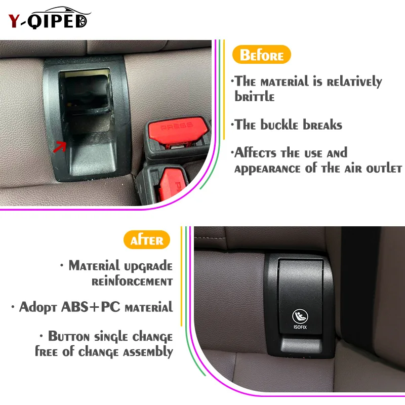 Rear Child Seat Anchor Safety ISOFIX Cover Restraint For BMW 3 series G28 G20 G21 G80 G81 2020-2024 Seat Cover Part Accessoires