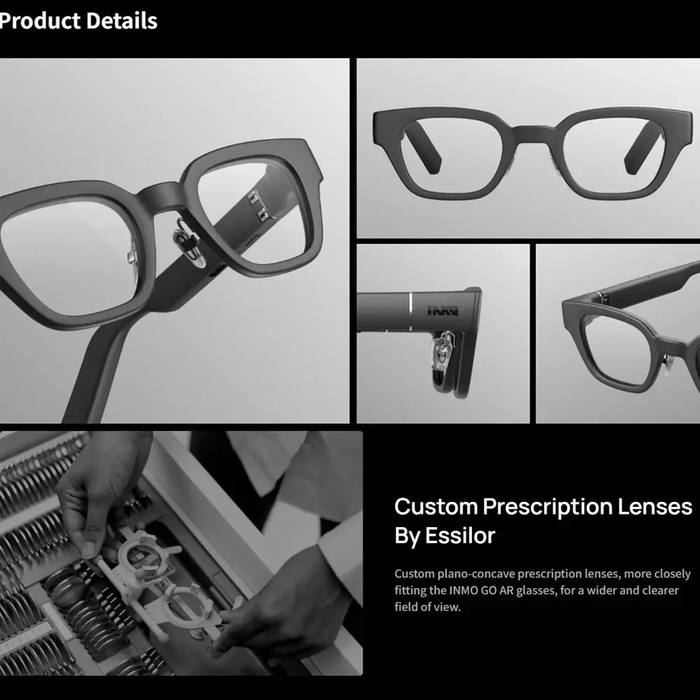 INMO Go Translation AR Smart Glasses Wireless AI Assistant Glasses Live Guide Music/Call / Teleprompter Travel Glasses