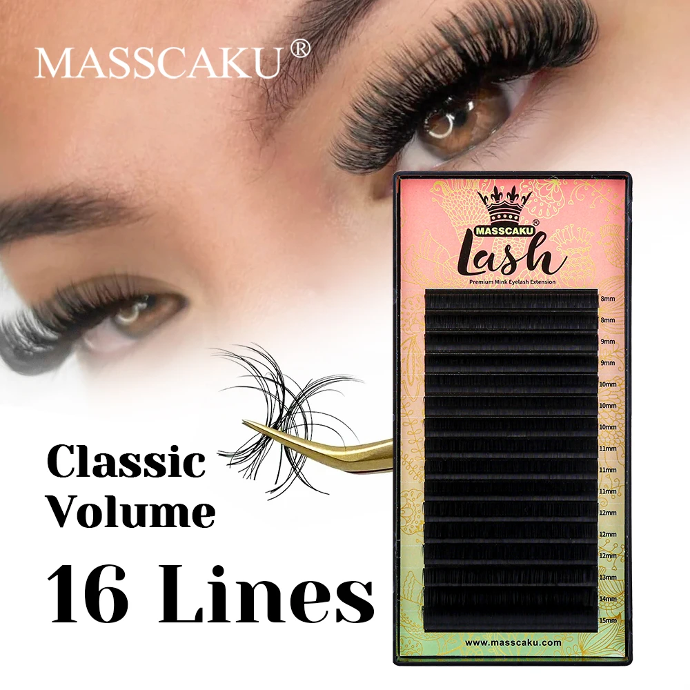 

Customized Private Logo 100% Handmade Classic Volume Lashes 8-16mm and Mix Size Soft Russian Volume Eyelashes for Beauty Salon