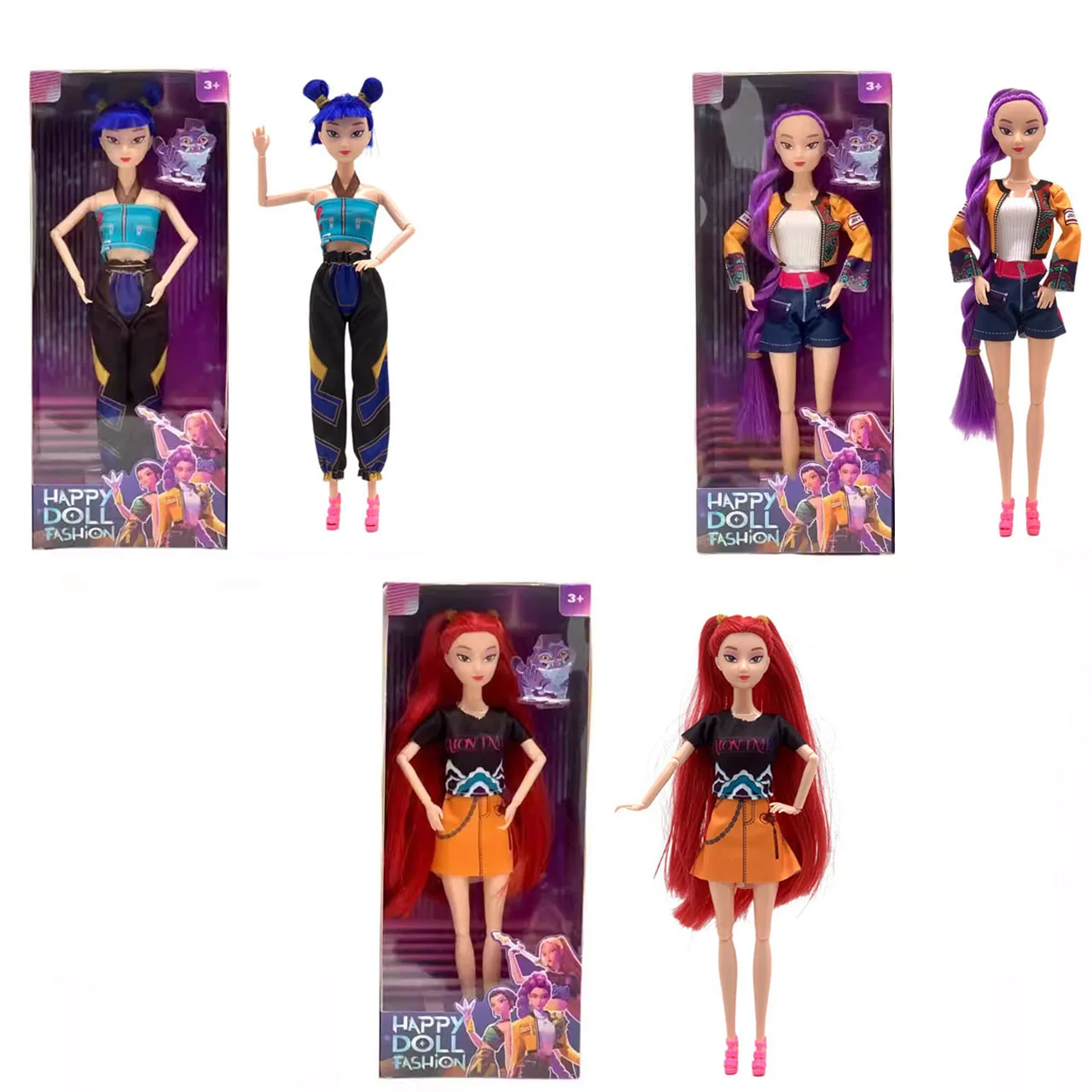 

NEW 15cm Trendy Play 3 Fashionable K-POP Devil Hunter Vinyl Doll Doll Girl Toy Christmas Gift Birthday Gift Doll Hobby Collector
