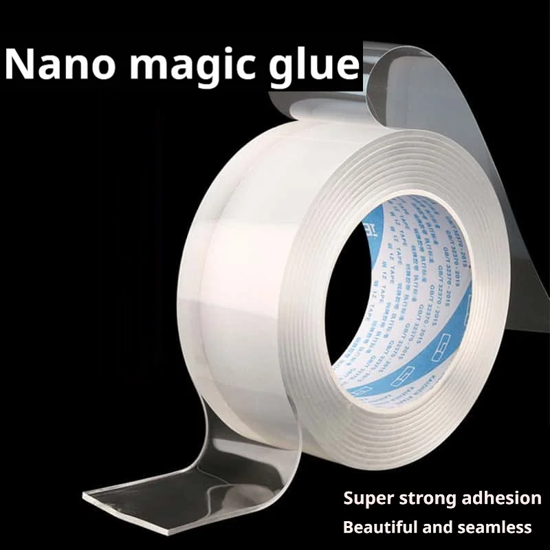 Residue Free Tearable Magic Double Sided Nano Film Heavy Bond Adhesive Sticker Drillless Wall Mount Tape