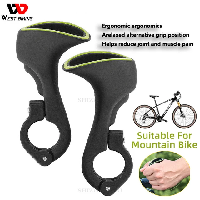 MTB Bicycle Bar Ends Ergonomic MTB Handle Bike Handlebar 22.2mm Noctilucence Nylon Handle Bar Grips Bike Accessories AliExpress