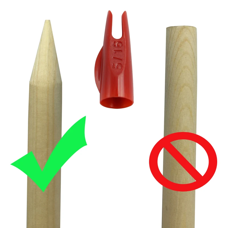 24Pcs 5/16 Arrow Nocks Arrow Tails OD8mm  ID7.5mm Suitable For OD 7.5mm Wooden Bamboo shaft Arrow  Archery