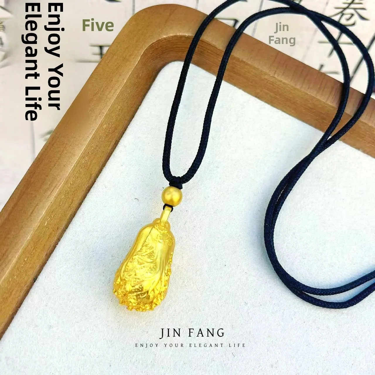 gold-store-sand-gold-999-attract-wealth-big-cabbage-pendant-imitation-gold-color-women's-necklace-clavicle-chain-fashion-jewelry