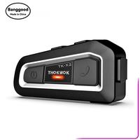 Wholesale THOKWOK Private Mold Motorcycle Helmet Earphones Walkie-talkie 2 People Distance 1Km TK-X2 Waterproof Noise Reduction