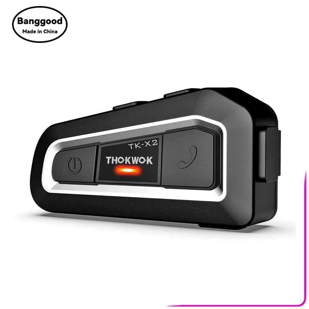Wholesale THOKWOK Private Mold Motorcycle Helmet Earphones Walkie-talkie 2 People Distance 1Km TK-X2 Waterproof Noise Reduction