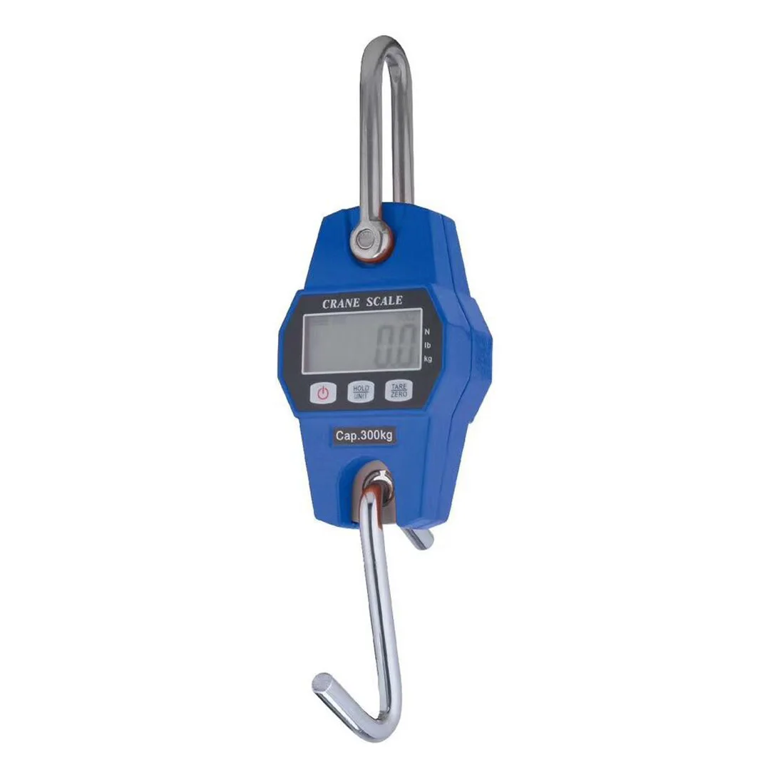 

Crane Scale Weight 300Kg Heavy Duty Hanging Hook Scales Portable Digital Stainless Steel Scale Blue