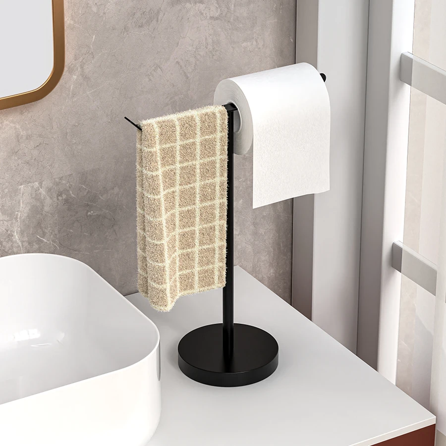 Towel Racks Bathroom Hand Towel Rack Tabletop Style Vertical Towel Bar Kitchen Racks Bathroom Accessory Toilet Paper Holder
