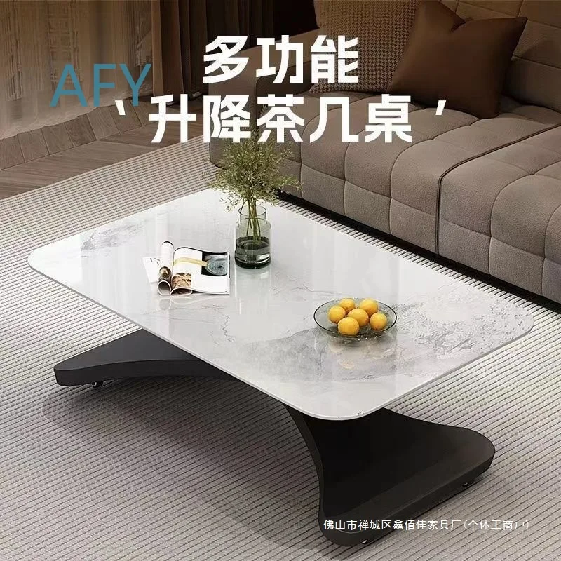 Lift Top Coffee Table for Small Spaces Convertible Dining Table Italian Minimalist Engineered Stone Living Room Multi
