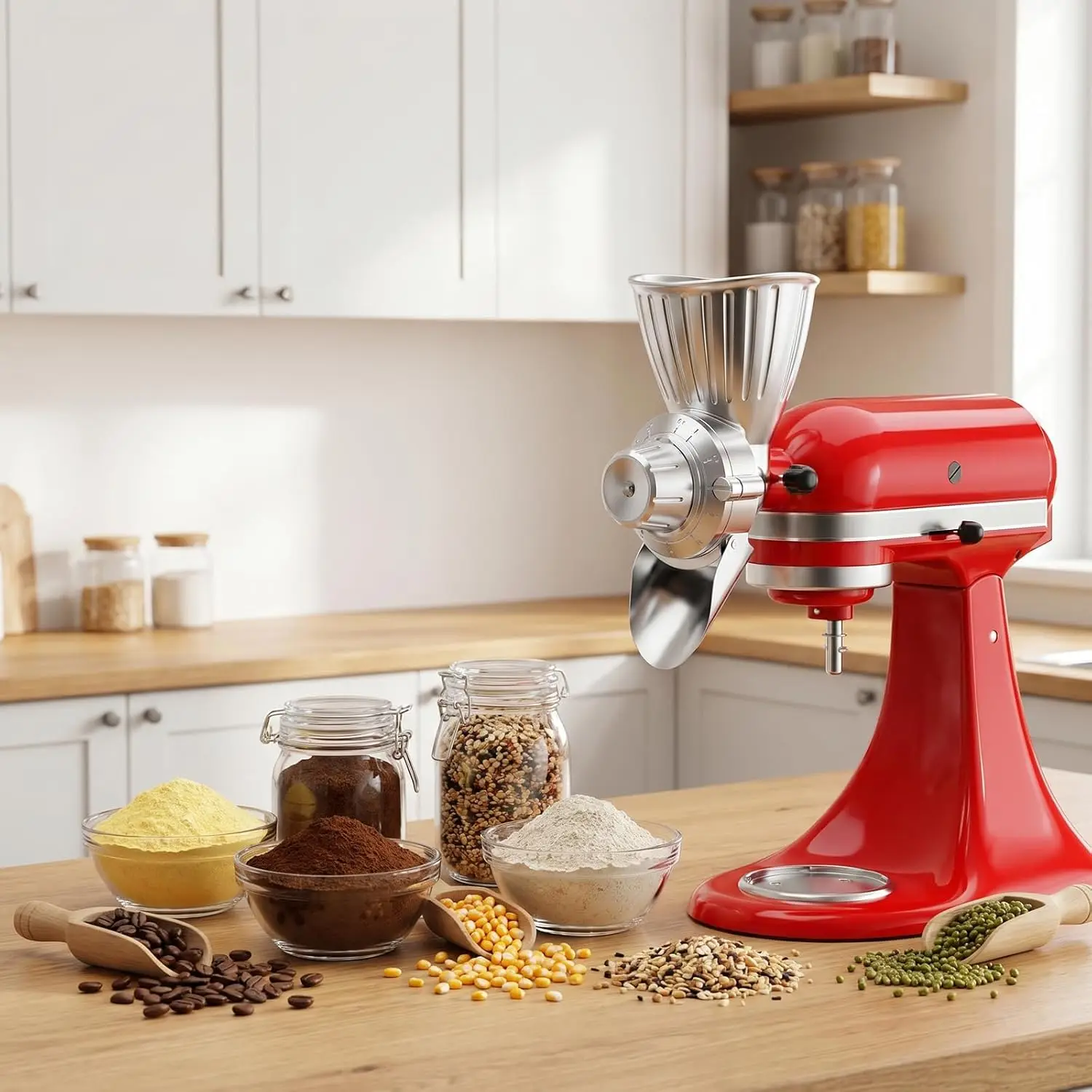 All Metal Grain Mill Attachment For Kitchenaid Stand Mixer