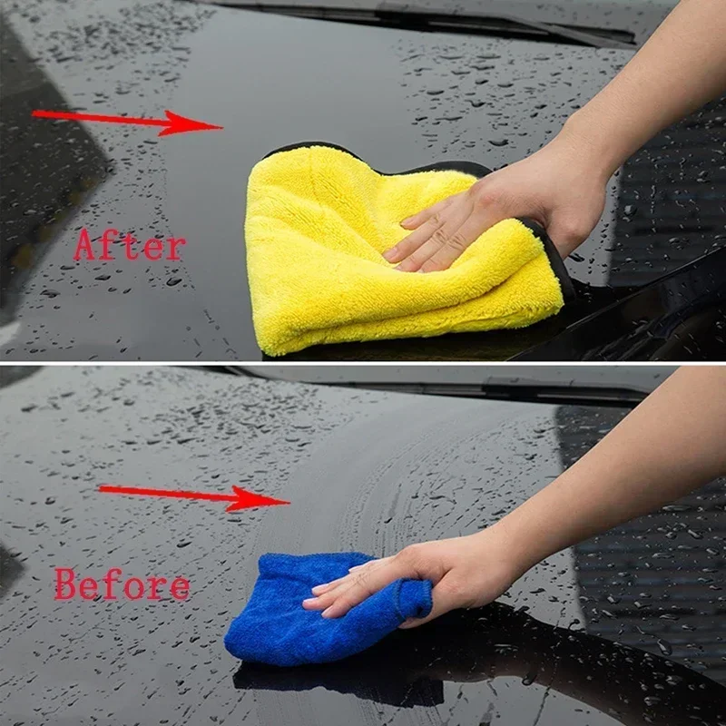 5/Pcs Microfiber Cleaning Towel Car Cleaning Cloths Professional Detailing Car Drying Microfiber Towel Wash Towels Accessories