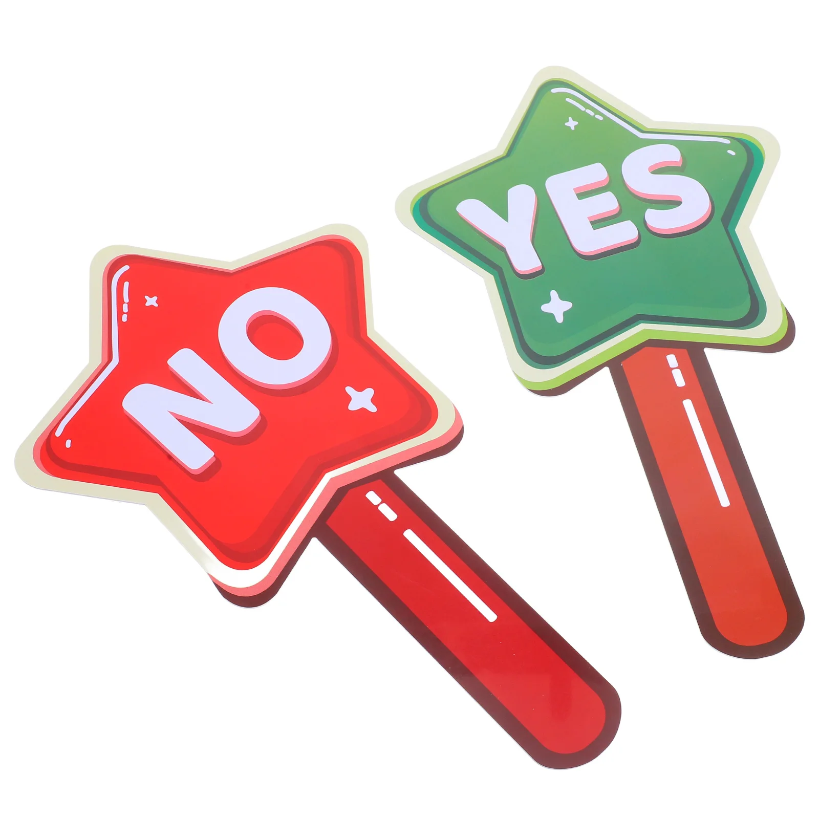 

2pcs Classroom Voting Paddles Double Sided Handheld Yes No Signs Judging Boards True False Game Props Plastic For