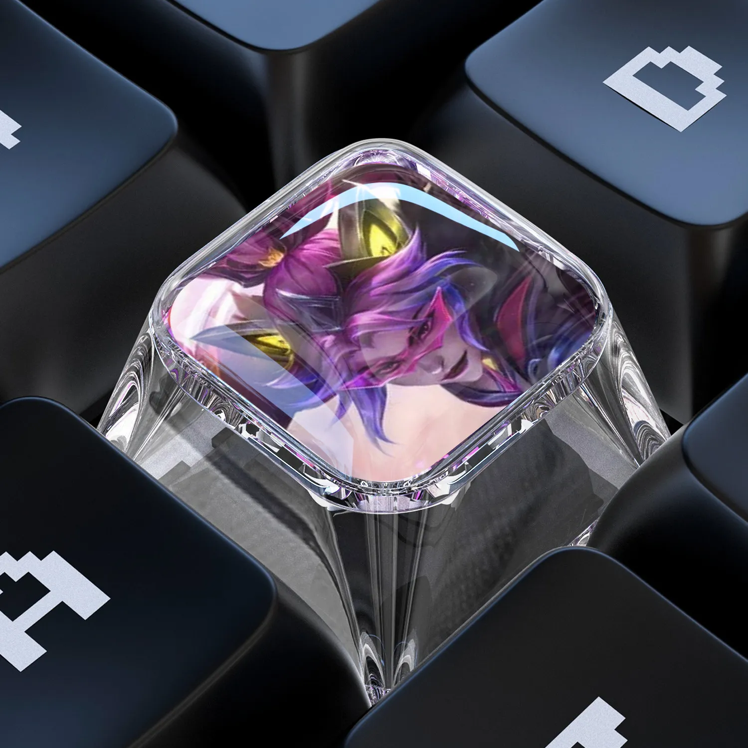 Diy Cartoon The Night Hunter Mechanical Keyboard Keycaps Cross-Axis Mechanical Keyboard Pc Personalized Keycaps Gift Toys