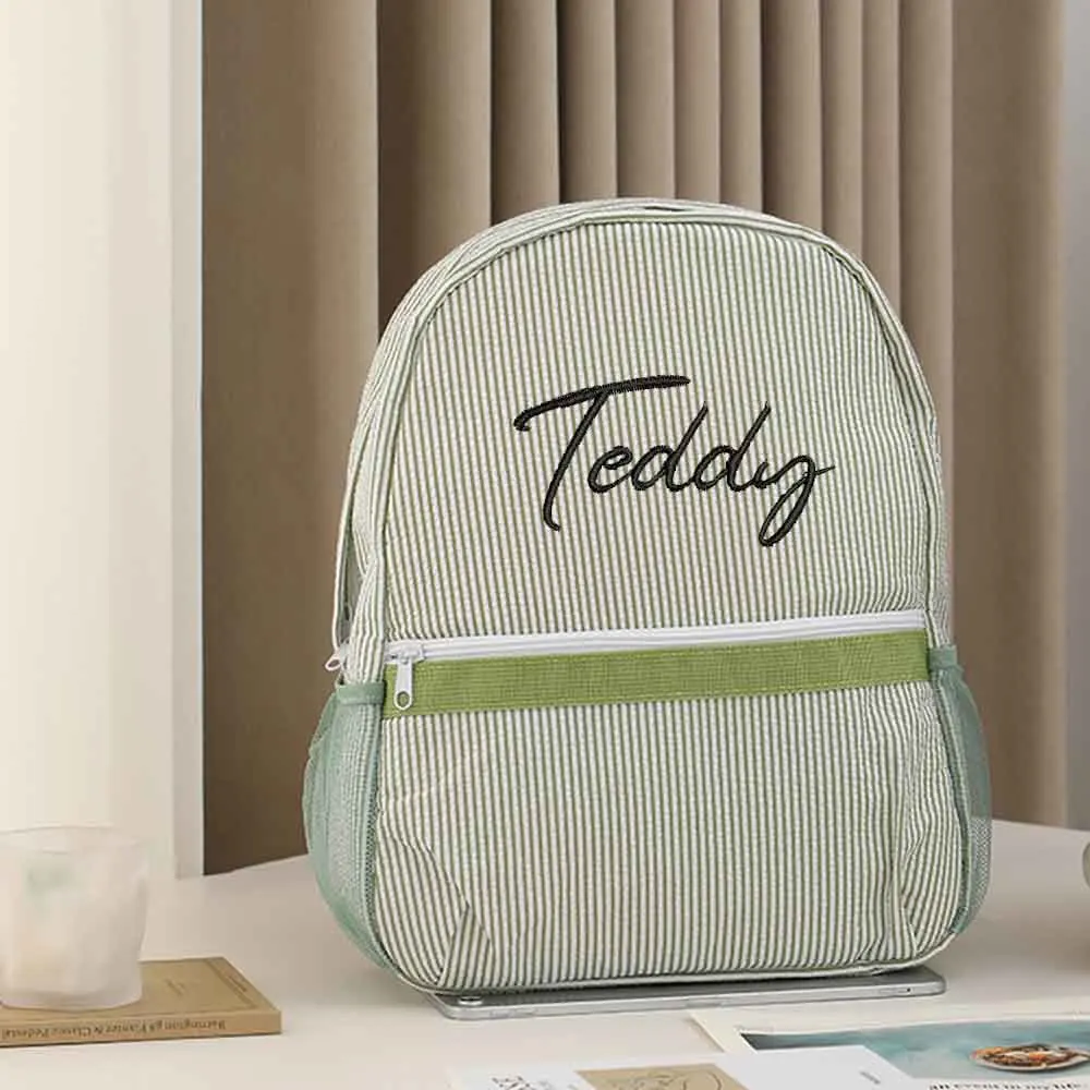 New Embroidered Name Boys Girls Kindergarten Backpacks Back to School Book Bag Custom Personalized Name Birthday Gift Backpacks