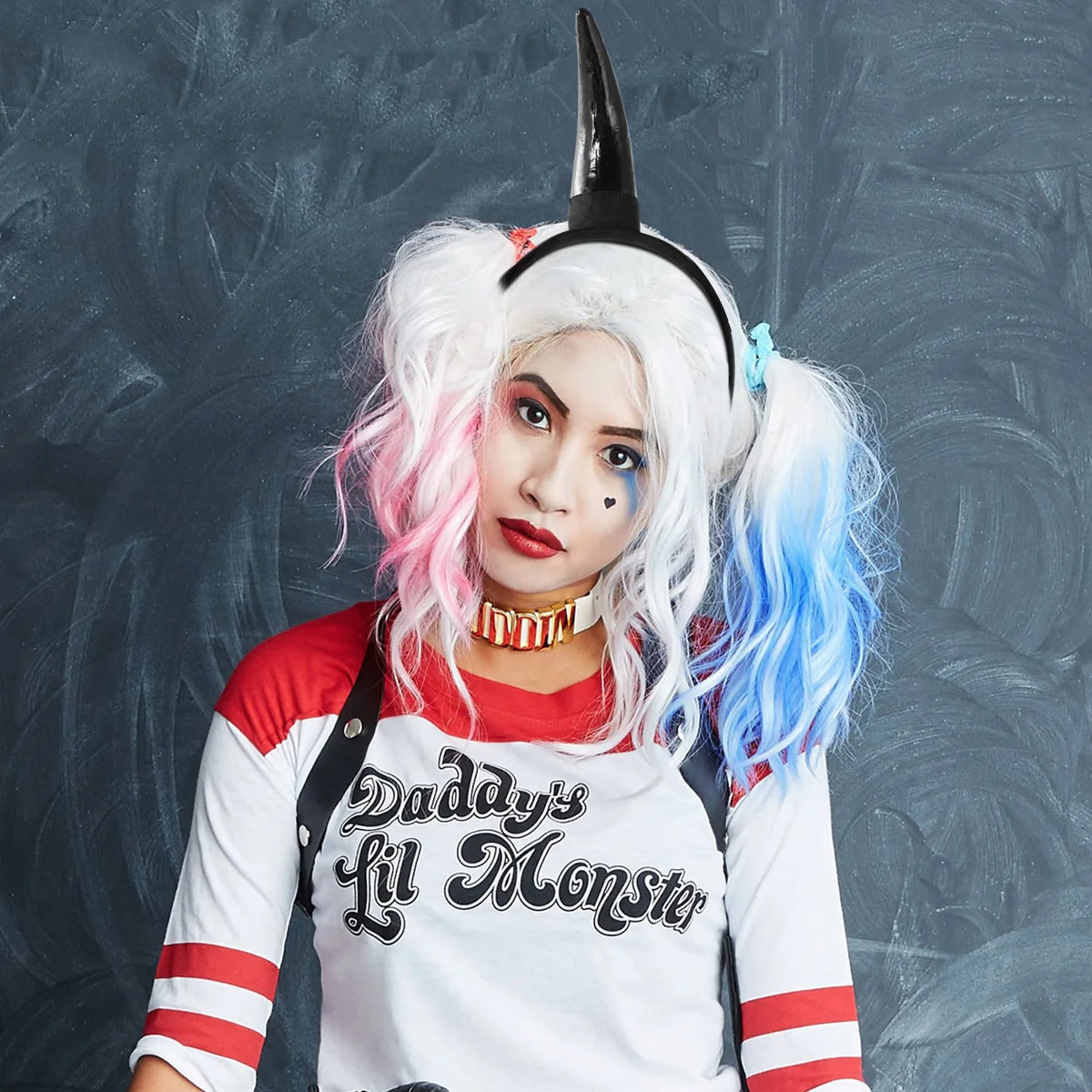 

Headband Horn Halloween Headdress Funny Headwear Black Headpiece Costume Cosplay Man