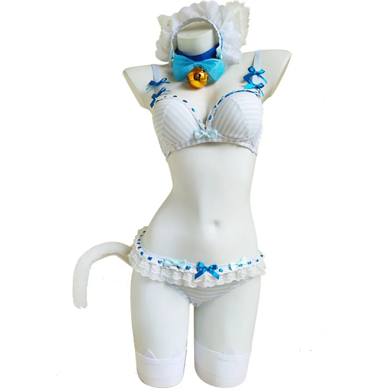 Game NEKOPARA Chocola Vanilla Cosplay Costume Women Sexy lingerie swimsuit Cute Cat Suit Halloween Party Uniform Maid Clothes