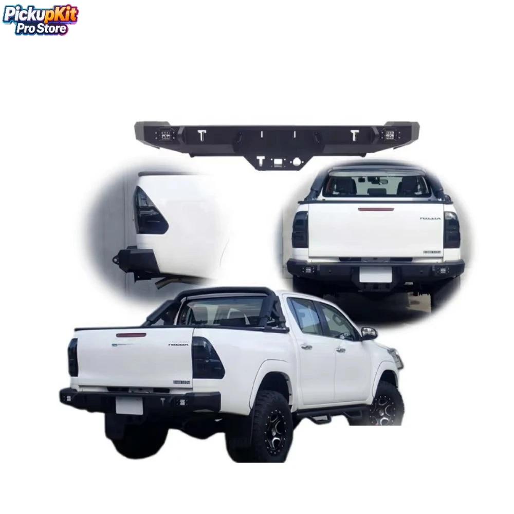 HILUX GUN125 HULK المصد الخلفي للطرق الوعرة طين فولاذي أسود #1