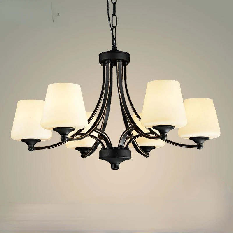 

Vintage Pendant Lamp for Living Room Retro Black Hanging Light Fixture Dining Room Bedroom Industrial Lighting
