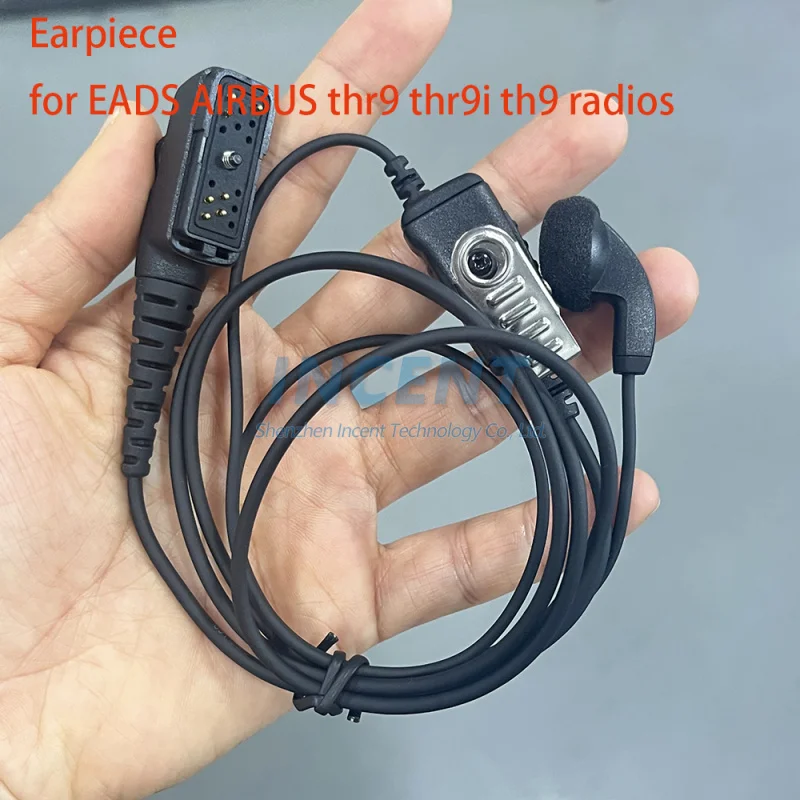 1 قطعة سماعة أذن سماعة مكبر صوت Mic PTT لراديو ايرباص EADS THR9 THR9i TH9