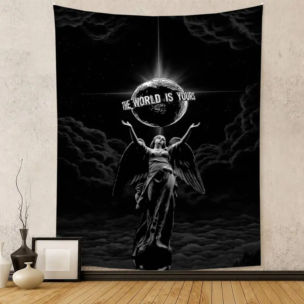 The World Is Yours S-Scarfaces Flag Digital Printing Banner for Garage Wall Out Door Decoration