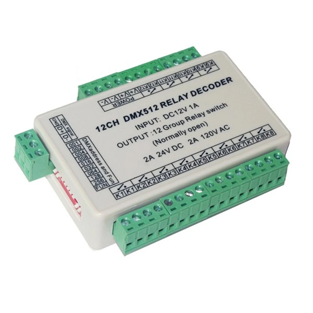 12 Channel DMX512 Signal Relay, 12 Channel DMX Relay Switch Can Only Use Signal Without Load Connection