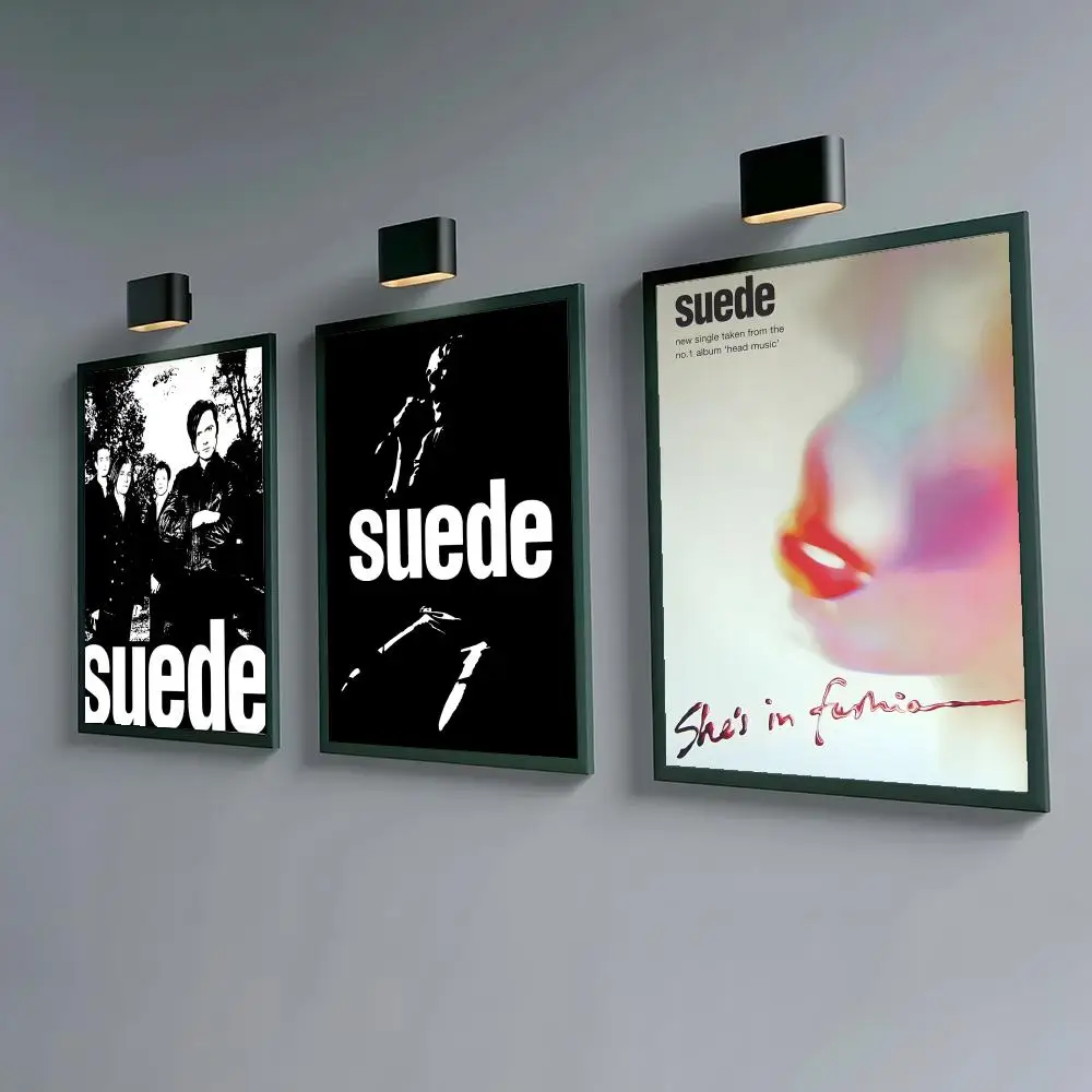 S-SUEDE Band Poster Waterproof Peel & Stick Wall Sticker Self Adhesive Art Decor For Living Room Bedroom