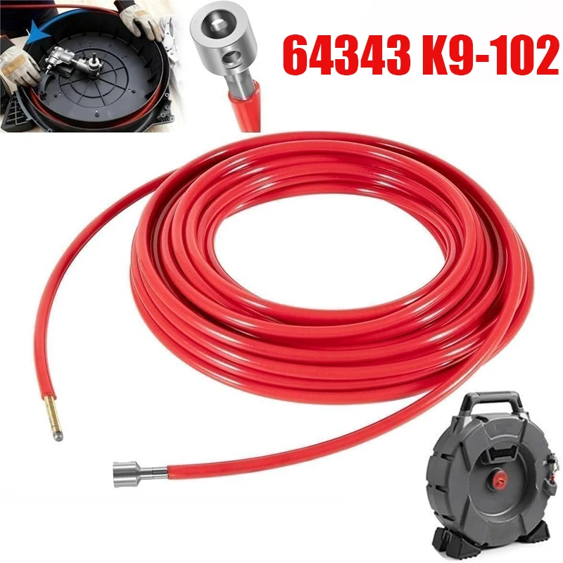 

Replacement for FlexShaft Cable Assembly 64343 K9-102, 1/4” x 50 ft, for RIDGID K9-102 Drain Cleaning Machine for 1-1/4” to 2”
