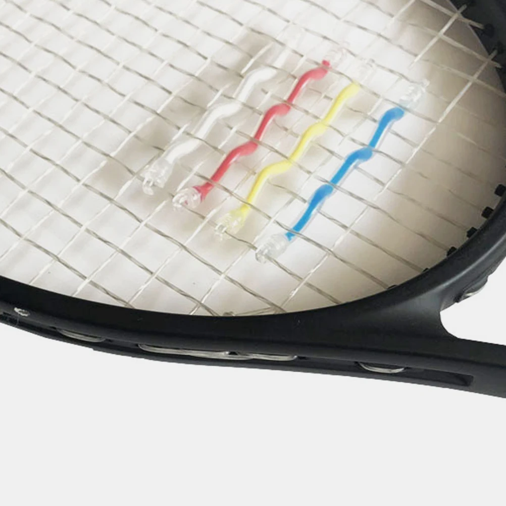 

8 Pcs Tennis Racket Shock Absorber Silicone Dampener Vibration Tennis Accessories Mixed Colors Professional Practical Racquet