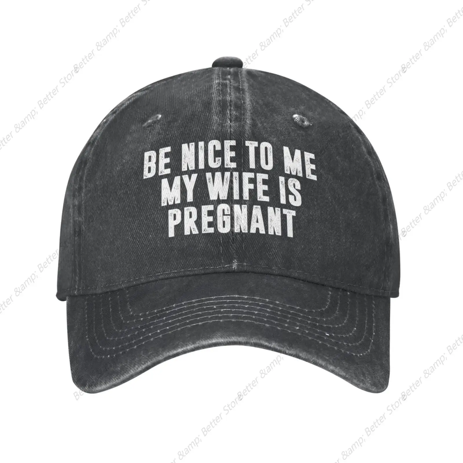 Adult Vintage Trucker Dad Hat,Be Nice to Me My Wife is Pregnant,Baseball Cap Funny Cowboy Hats