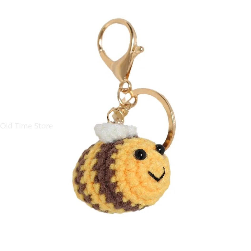 سلسلة مفاتيح منسوجة للنحل ، قلادة حلقة مفاتيح للنحل الصغير ، حداثة ، حامل مفاتيح ، هدايا مجوهرات للحفلات