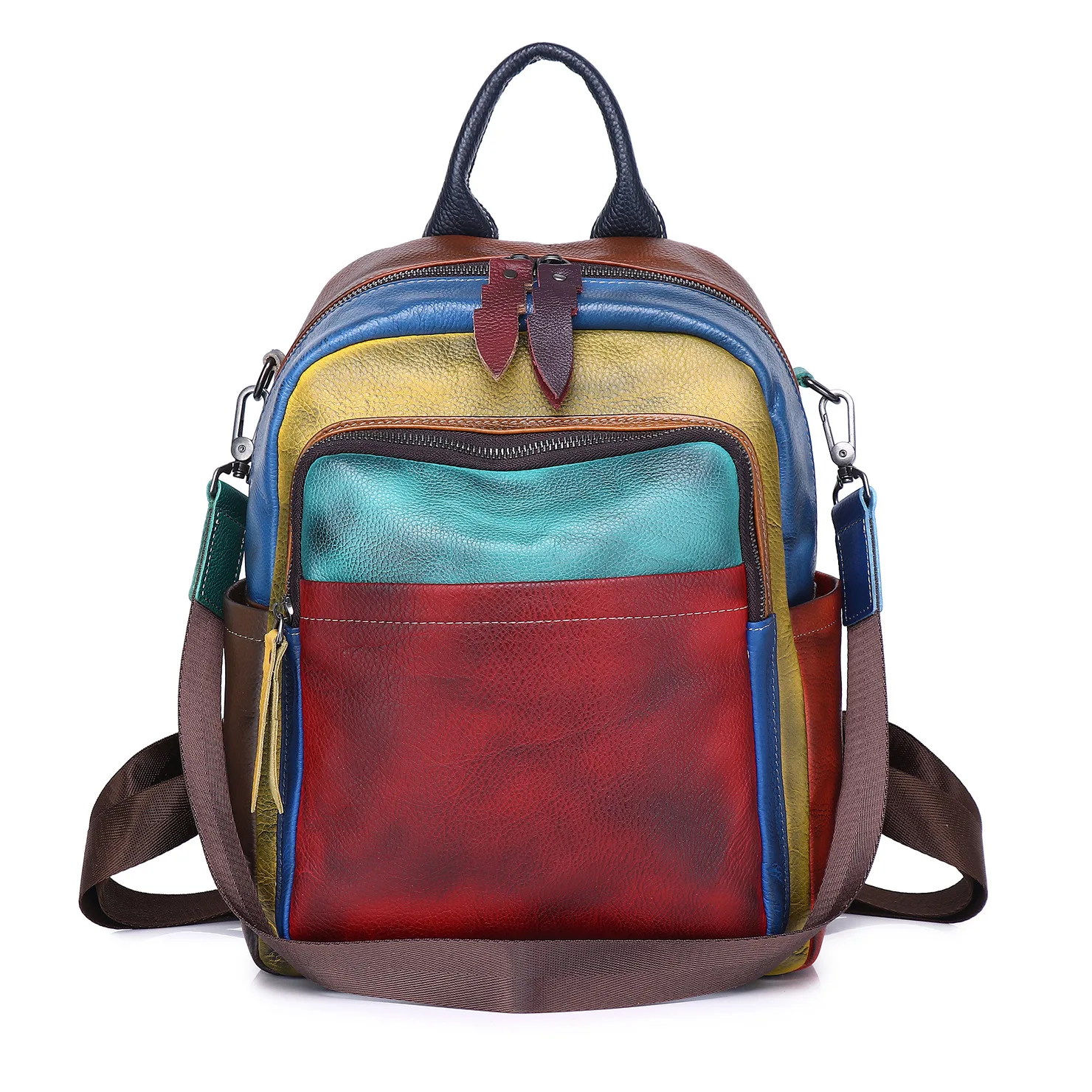 

Causal Genuine Leather Backpack Woman Real Cow Leather Travel Bags Fashion Ladies Daily School Bagpack
