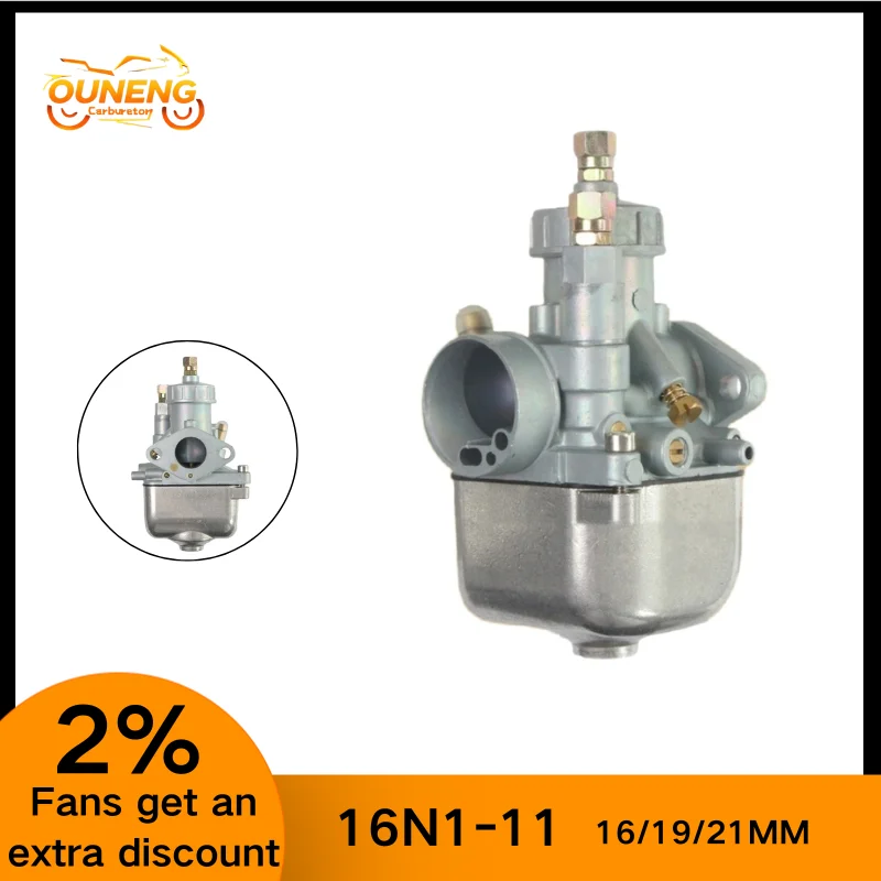 16mm 19mm 21mm 16N1-11 para Simson S50 S51 S53 S60 S70 S80 S83 SR50 SR80 KR51 Dirt Pit Bike carburador de motocicleta