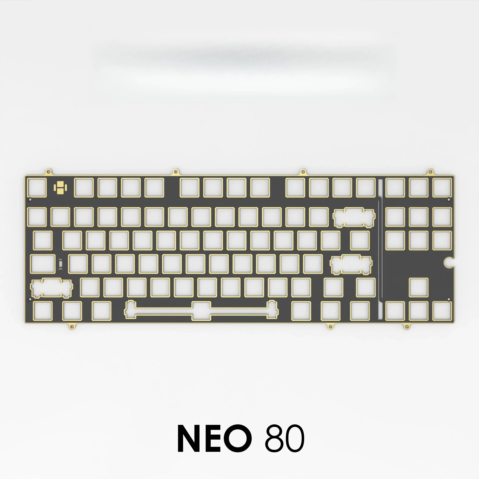 Neo 80 keyboard plate PC PP POM FR4 Aluminum CF (for plate stabs and pcb screw in stabilizer)