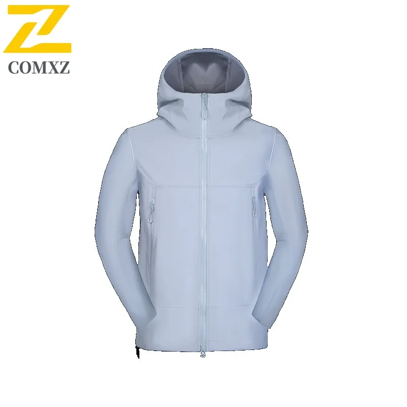 سترة رجالي COMXZ ماركة فاخرة بغطاء للرأس للمغامرة الخارجية ملابس خارجية مقاومة للرياح نمط يومي سترة واقية جديدة للخريف خفيفة الوزن #2