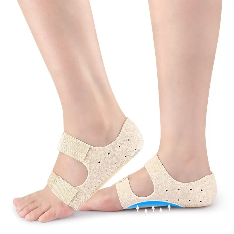 1 Pair Arch Support Sleeves with Adjustable Straps Flat Foot Correction Cushion Socks Foot Arch Protector for Foot Pain Relief