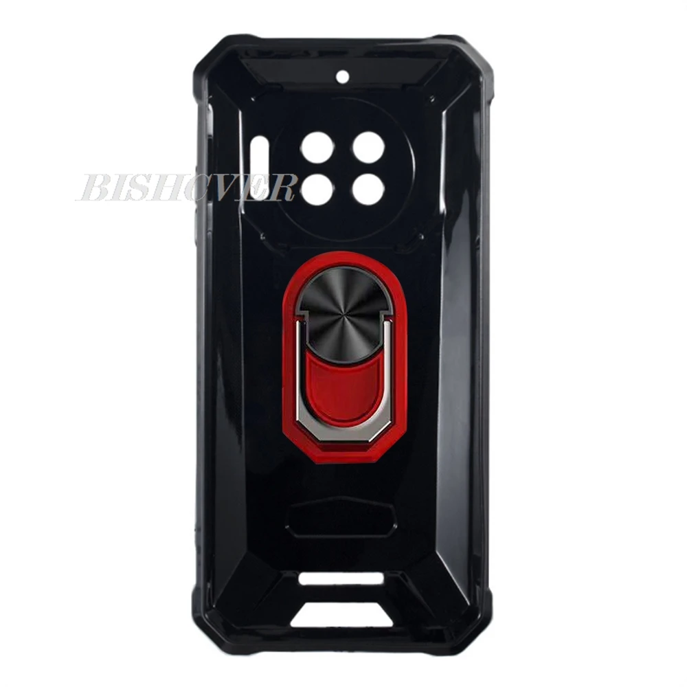 For Oukitel WP19 Pro 6.8" 2022 OukitelWP19 WP19 Back Ring Holder Bracket Phone Case TPU Soft Silicone Cover