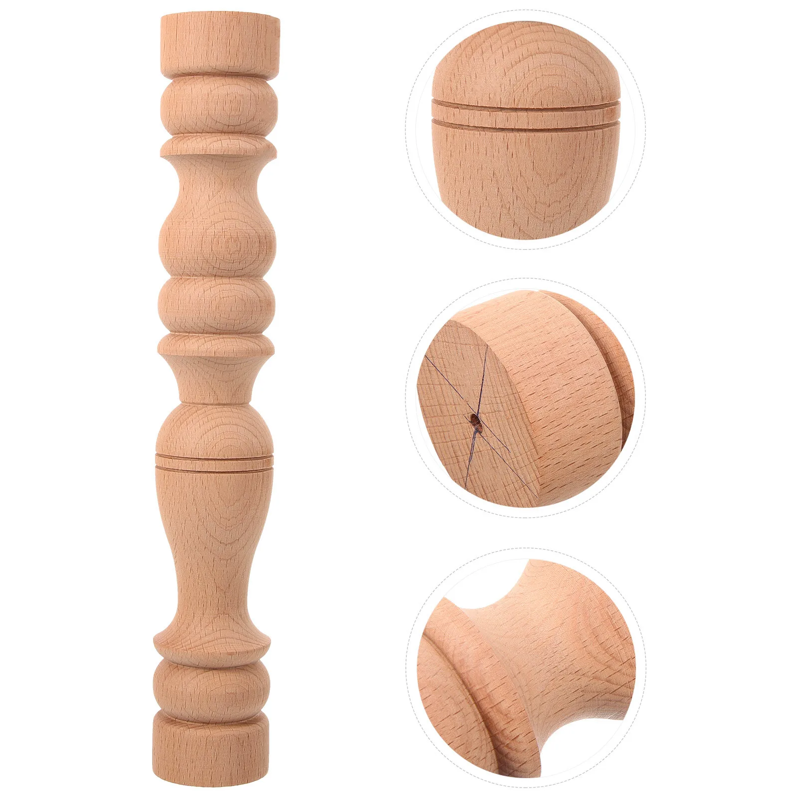 

Classic Roman Column Post Solid Wood Lathe Craftsmanship Versatile Decorative Post for Home Furniture Cabinet Railing