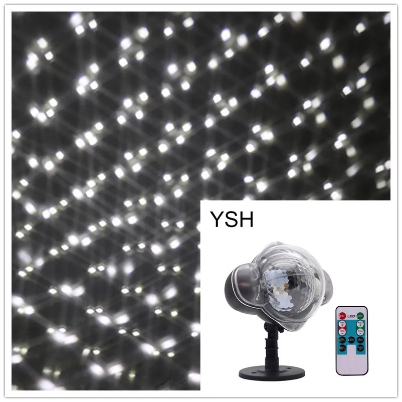 New mini snow light, waterproof white snowflake light outdoor lawn decoration Christmas projection light led stage light