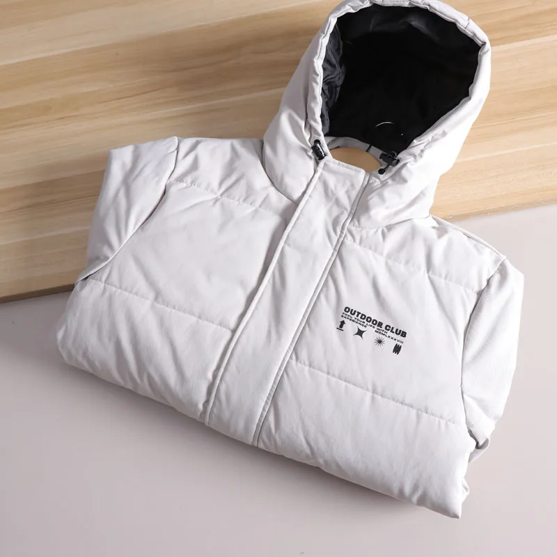 معطف سترة شتوي خارجي للرجال من Thiened مقاوم للماء من القطن Jaet ملابس عمل بقلنسوة Faion Urban Sle Stand Fit 2024 #5