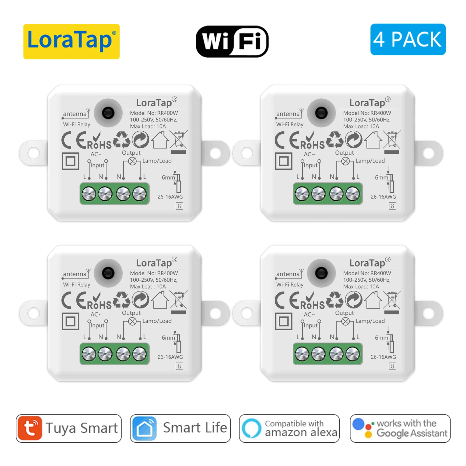 4 PACK White