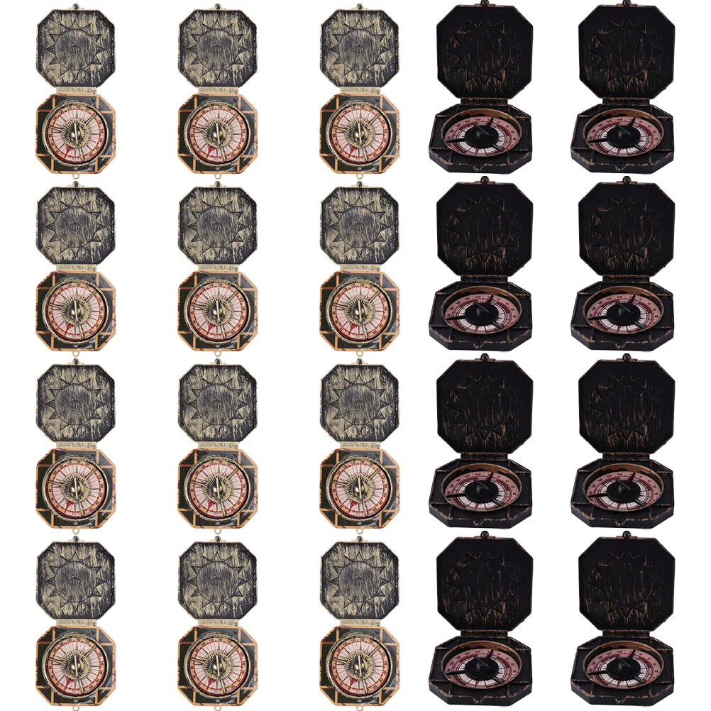 

20pcs Pirate Compass Vintage Decorative Plastic Party Props Pirate Cosplay Accessories Costume Play Set Pretend Compass For