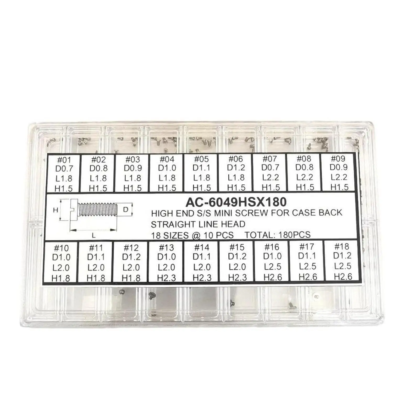 Watch Back Case Slotted Screw Set For Precision Repairs And Performance In Any Watch Restoration Task Flat Head Screws
